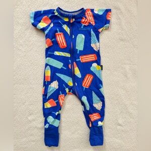 Bonds Wondersuit Popsicle & Ice Cream Print Double Zipper and Fold-over Feet